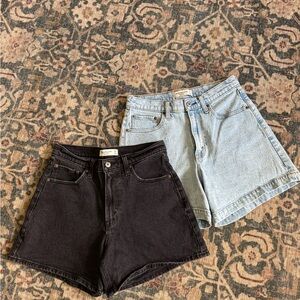 2x Abercrombie & Fitch Women’s The Dad Short High Rise - Curve Love 28/6